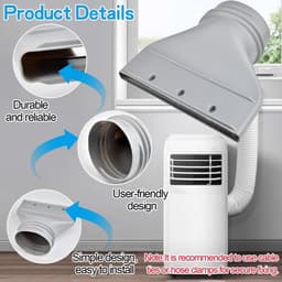 Platte Afvoerslang Adapter - Koppelstuk Mobiele Airco Afvoerslang - Voor Ø13-15cm Afvoerslang Airco Slang - Airco Afvoer Koppeling - Slangaansluiting - Afvoerset - Voor Airco, Droger en Auto Airconditioning — thumbnail 3