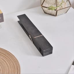 Houten Kledingknijpers - Grote Ophangers - Handdoeken Ophangen - Landelijk Design - 30 cm Lengte - Zwart — thumbnail 3