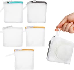 SnelShoppen - 6 Stuks Vouwbare Mini Waszakken voor Fijne Was - Herbruikbare Netwaszakken voor Kleding - Ideaal voor Reis en Huishoudelijk Gebruik — thumbnail 1