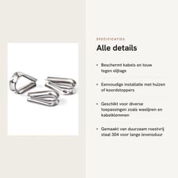 Staalkabel M10 - Roestvrij Staal 304 - Bevestigingsring - Kabelhuls - Slijtagebescherming - Geschikt voor Draadkabels — thumbnail 3
