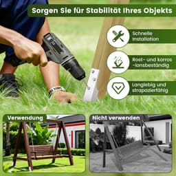 Grondankers voor schommels 4 stuks - thermisch verzinkt - staal 3mm - stevige bevestiging — thumbnail 5