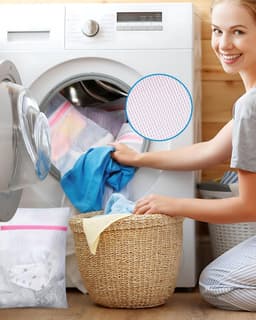 Set van 3 Waszakken voor de Wasmachine om Vervorming te Voorkomen, Ideaal voor Kleding, Ondergoed en Sokken met Rits — thumbnail 2