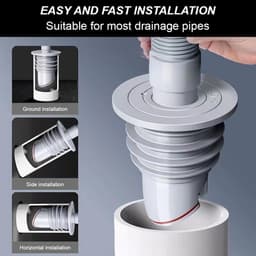 Dailygoods- Afvoerslang met anti-geur afdichting - Afvoerstop - Afvoerplug - Buis - Siliconen - Voor afvoerpijp 18-30 mm — thumbnail 5