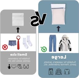 3x Mesh Waszakken 30x40cm voor Wasmachine, Wasnet met Rits, Ideaal voor Kleding en Delicate Stoffen — thumbnail 5