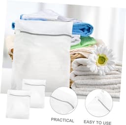 Waszak 2 x wasnetten 30 x 25 cm - fijnmazig - met rits - beschermt delicate kleding - SnelShoppen — thumbnail 4