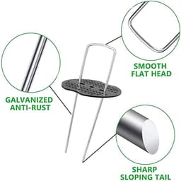 Dailygoods - 50 Stuks Roestvrij Stalen Grondankers met Bufferschijven — thumbnail 4
