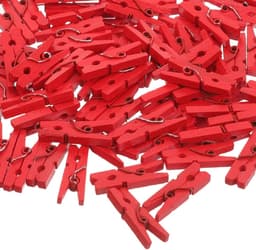 100 Stuks Mini Houten Knijpers voor Foto's, Knutselen en Decoratie — thumbnail 4