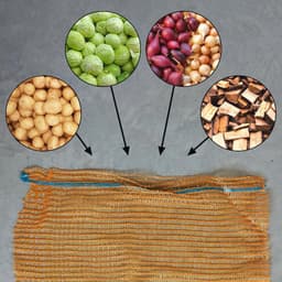 Herbruikbare kunststof zakken met trekkoord - 100 stuks, ademend en sterk, 50 x 80 cm, tot 30 kg — thumbnail 3