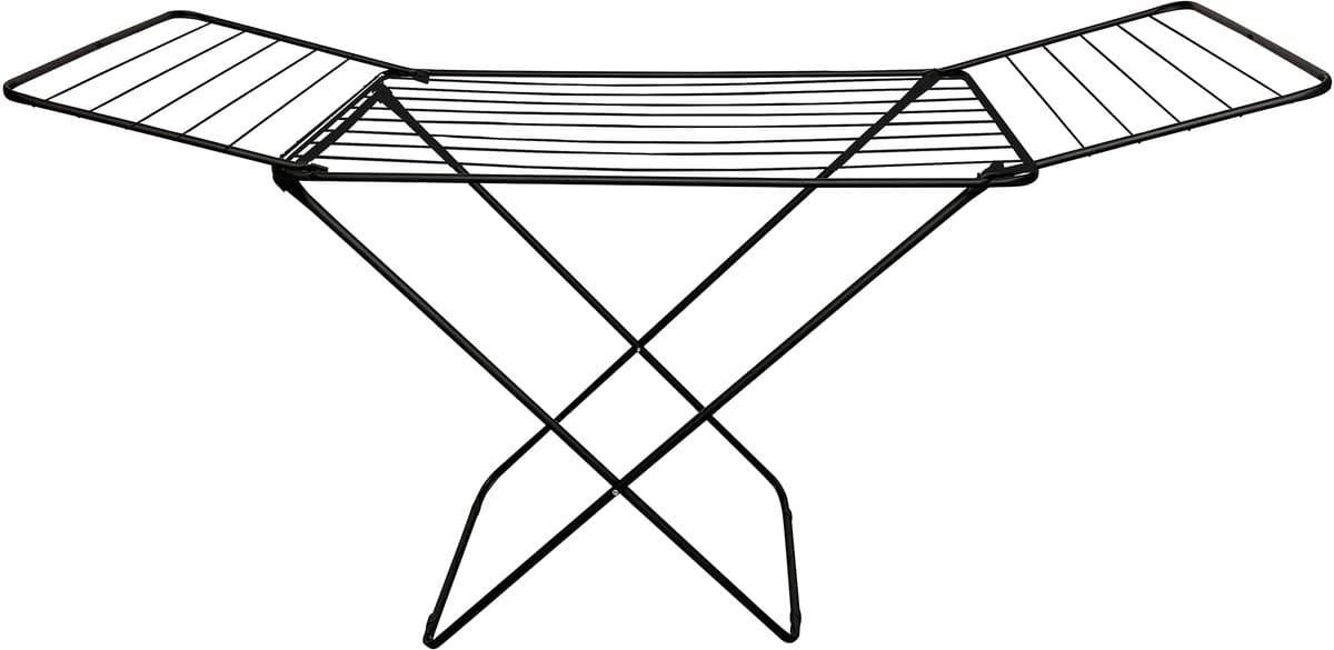 MSV Droogrek Wasdroger - 18m Drooglengte - Opvouwbaar Wasrek - Ruimtebesparend Droogrek - Ideaal voor Delicate Was - 137x60x92cm - Zwart Staal — afbeelding 1