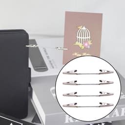 20 Stuks Dubbelzijdige Alligator Clips voor Foto's en Memo's - Zilvere Draad Klemmen — thumbnail 5