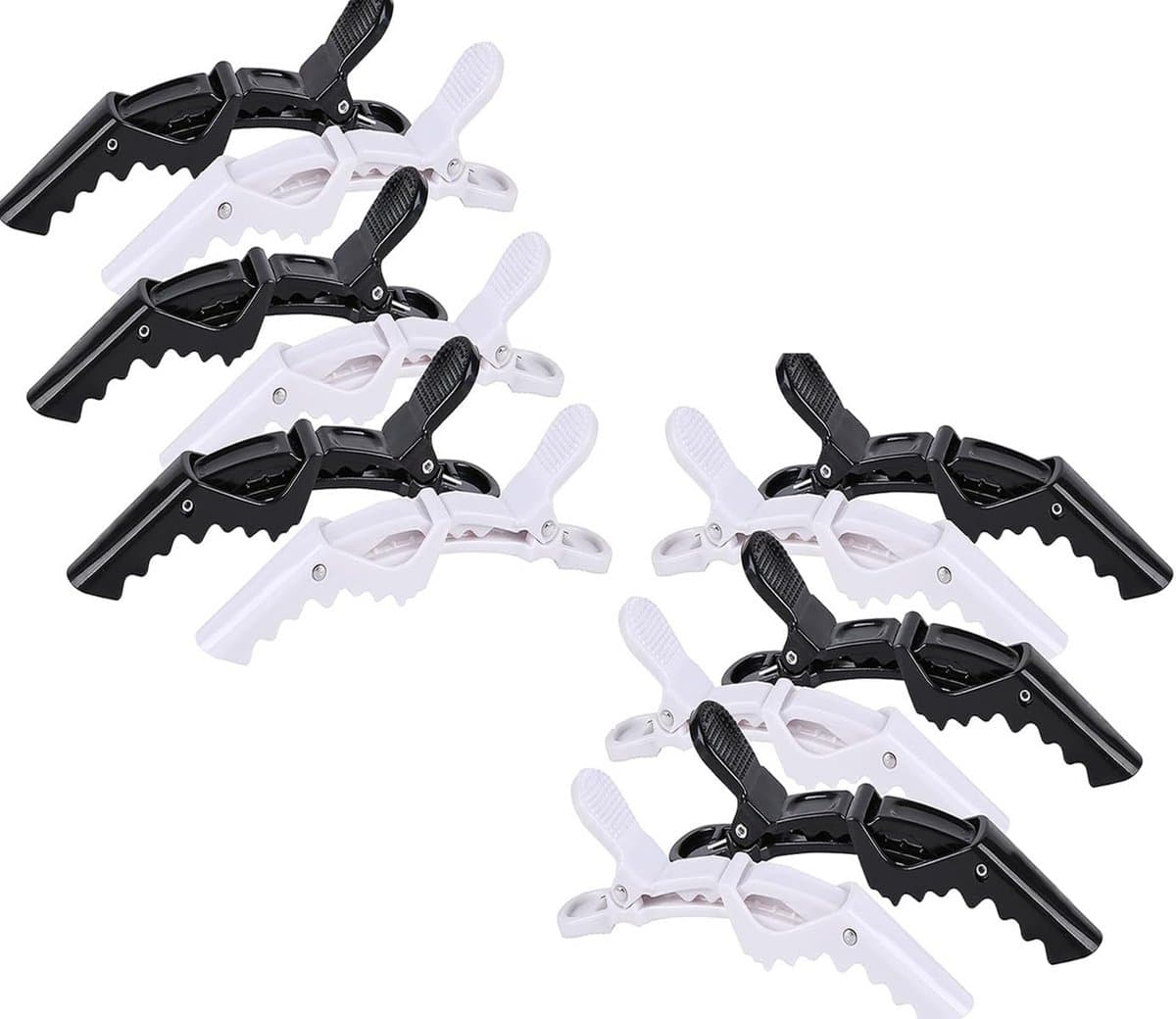 Professionele Haarclips Kappersclips, Verdelingsklemmen voor Dames - 12 Stuks Kunststof — afbeelding 1