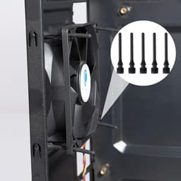 VVGoods - Rubberen ventilatorhouders en 40-delige PC-schroevenset met siliconen stiften voor anti-vibratie bevestiging van computer — thumbnail 3