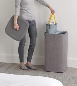 Dubbele Wasmand - Wasmand 2 Vakken - Laundry Bag - 60L — thumbnail 5