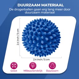 Drogerballen - Wasbollen - 6 Stuks - Siliconen - Sneller droog - Anti-kreuk — thumbnail 4
