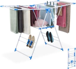 wasrek inklapbaar - 99x155x61cm - 4 houders voor schoenen - staand — thumbnail 1