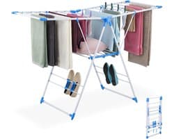 wasrek inklapbaar - 99x155x61cm - 4 houders voor schoenen - staand