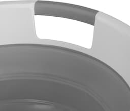 opvouwbare wasmand - 36 liter - kunststof - ruimtebesparend inklapbaar - handvatten - grijs-wit — thumbnail 5