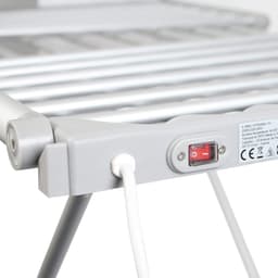 Opvouwbare Elektrische Wasdroger van Aluminium - Sneldrogend Droogrek met 18 Stangen - 145 cm — thumbnail 4