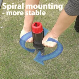 Bodemhuls voor parasol grondanker met handgrepen - 22-32 mm stangen - strand/zand/gazon/land — thumbnail 4