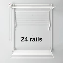 Verticaal Intrekbaar Wasrek voor Binnen en Buiten - 88 x 52 x 137 cm, Wit — thumbnail 5
