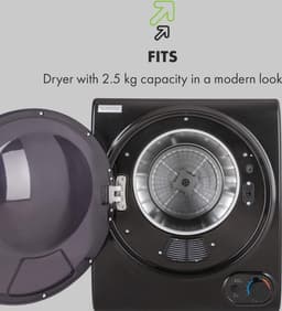 Compacte wasdroger met luchtafvoer, 850W en 2,5 kg capaciteit — thumbnail 5