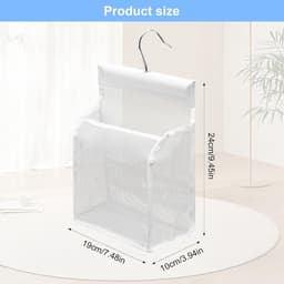 Wasknijperzakken - set van 2 met haken - flexibele hangorganizer voor badkamer - keuken en camping - opslag - hangend voor wasknijpers - badkameraccessoires - reisaccessoires - multifunctionele opbergoplossing — thumbnail 2