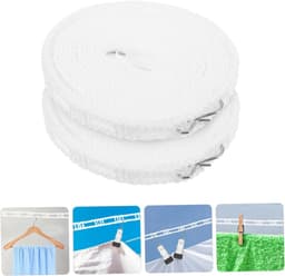 Waslijn Set - Kledinglijn Touw - Buiten Drogen - Windproof Antislip - 2 Stuks - Wit — thumbnail 5