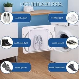 Set van 2 waszakken met rits voor schoenen en kleding, 40 x 40 cm, lichtgewicht en herbruikbaar, ideaal voor delicate was en sneakers — thumbnail 1