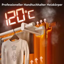 Radiator Droogrek 2 Bars voor Kleding en Handdoeken - Compact en Efficiënt — thumbnail 5
