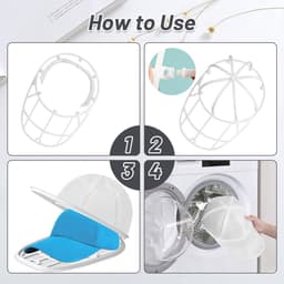 Cap Washer - 2 Stuks - Pettenwasser met Frame & Waszak - Waszakje voor Petten - Beschermt de Vorm - Universeel Maat — thumbnail 2