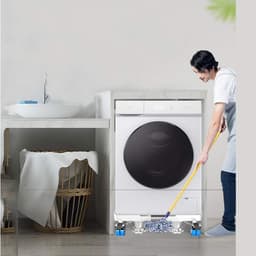 Wasmachine Basis - Apparaat Trolley - Apparaten Verplaatsen - Verstelbaar & Met Wielen - 52-72cm Breed - Grijs — thumbnail 4