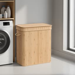 SONGMICS - Wasmand - Wassorteerder - Bamboe - Met Handgrepen - Uitneembare Waszak - 100L — thumbnail 4