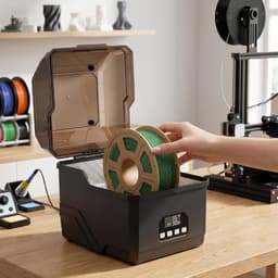 Filament Droogkast - 3D Print Droger - 3D Printen Verbeteren - Dubbele Verwarmingselementen - Voor 2 Spoelen - Wit — thumbnail 4