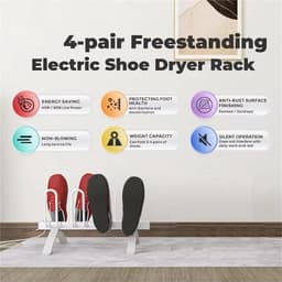 Boot Dryer Shoe Dryer, 8 Racks Electric Shoe Warmer Rack, Heated Drying Rack for Socks and Gloves, Electric Heating 45~50°C Constant Temperature — thumbnail 2