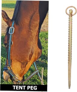 Grondanker Vee - Grondstake Huisdier - Veilig Vastzetten - Duurzaam IJzer - 29 cm Lengte - Goud — thumbnail 5