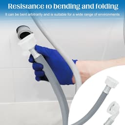 Dailygoods- Koudwaterslang 300 cm - Wasmachine/Vaatwasser - Explosiebestendig - PVC - Grijs - Eenvoudig onderhoud - Watertoevoerslang — thumbnail 3