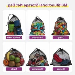 Set van 10 Nylon Mesh Waszakken 20x30cm met Trekkoord - Ideaal voor Wasmachine, Sportuitrusting en Organisatie — thumbnail 3