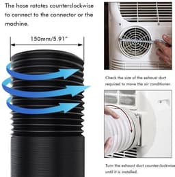 Dailygoods- Uitlaatslang Flexibel - Luchtafvoerslang - Afvoerslang Airco - Afzuigslang - 5,9 inch Diameter - Duurzaam Polypropyleen - Ventilatieslang — thumbnail 5