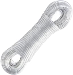 Dailygoods- Waslijn 30 m - Stalen kern - Zware belasting - Roestvrij - Waterdicht - Draagvermogen 220 kg - Wasdraad — thumbnail 1