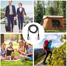 Dailygoods- Waslijn Uittrekbaar 150 cm - 2 Stuks - Draagbaar - Zuignap Bevestiging - Elastisch - Geschikt voor Reizen - Drooglijn — thumbnail 3