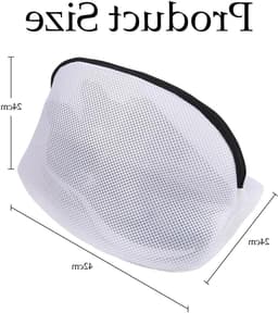 Wasnet voor schoenen - Herbruikbare waszak voor sneakers, sokken en delicate kleding - 2 stuks — thumbnail 2