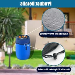 Verstelbare Beschermhoes voor Regenwater Vaten - 80 cm - 2 Stuks - Houdt Bladeren en Vuil Buiten, Weerbestendig en Duurzaam — thumbnail 2