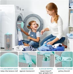 Schoenenwaszak met rits voor complete reiniging in de wasmachine, geschikt voor alle soorten schoenen, microfiber en 360 graden bescherming — thumbnail 3