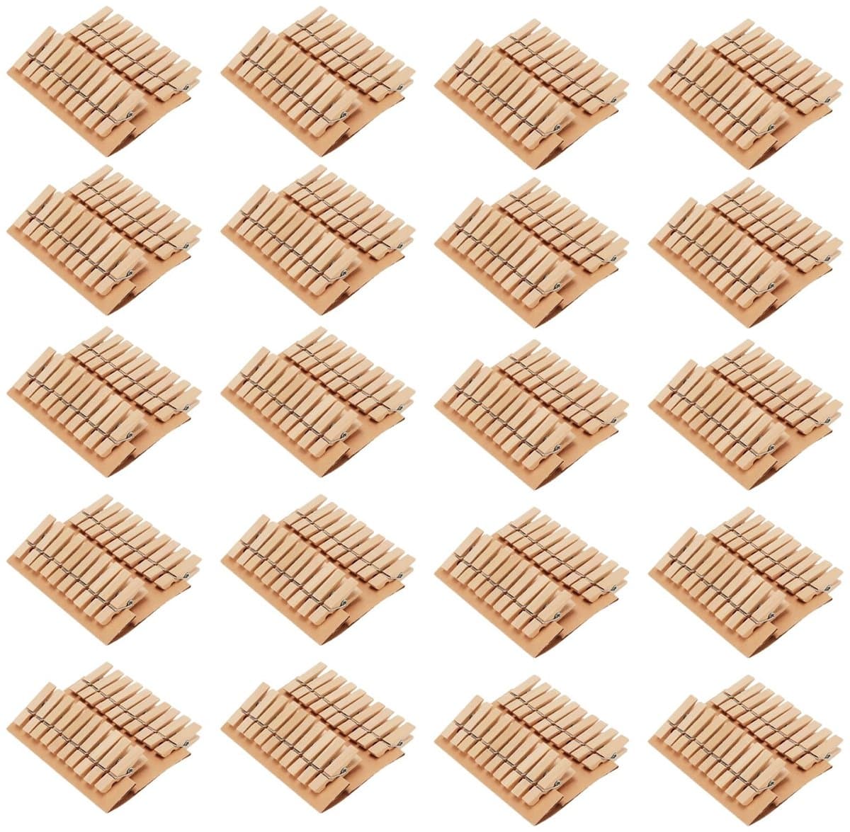 Dailygoods- Wasknijpers Mini Houten - Set van 400 - 3,5 x 0,7 cm - Voor Knutselen - Doe-het-zelf Decoratie - Betrouwbare Grip - Knutselmateriaal — afbeelding 1