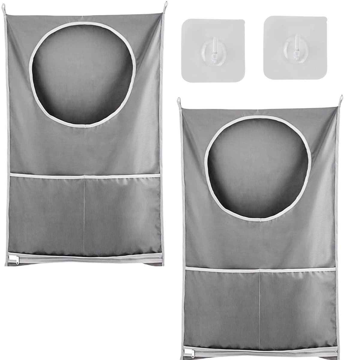 Dailygoods- Waszak Waterdicht - Hangende Waszak - Grote Capaciteit - Polyester - 50 x 77 cm - Ruimtebesparend Ontwerp - Wasmand — afbeelding 1