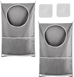 Dailygoods- Waszak Waterdicht - Hangende Waszak - Grote Capaciteit - Polyester - 50 x 77 cm - Ruimtebesparend Ontwerp - Wasmand — thumbnail 1
