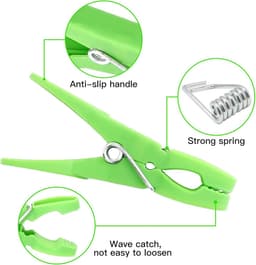Wasknijpers - Kledingklemmen - Kleding Drogen - Antislip Winddicht - 60 Stuks - Multicolor — thumbnail 4