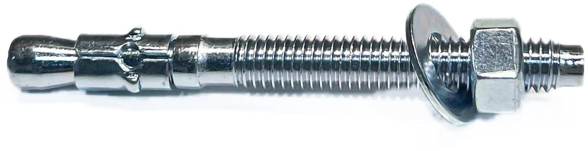 Wiglankers Staal - Montageschroeven Beton - Intensieve Montage - Keilanker Design - 5/8 x 4-1/2 inch - Zilver — afbeelding 1