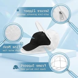 Wasset voor baseballcaps: 1 x beschermende mesh tas + 1 x opvouwbare standaard, ideaal voor wassen in wasmachine en vaatwasser, voorkomt vervorming en beschadiging. — thumbnail 5