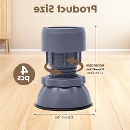 Trillingsdempers voor wasmachines en drogers, 4 antislipmatten met verstelbare hoogte, universele vibratiedempers voor stabiliteit en geluidsreductie, ideaal voor elke vloer — thumbnail 2